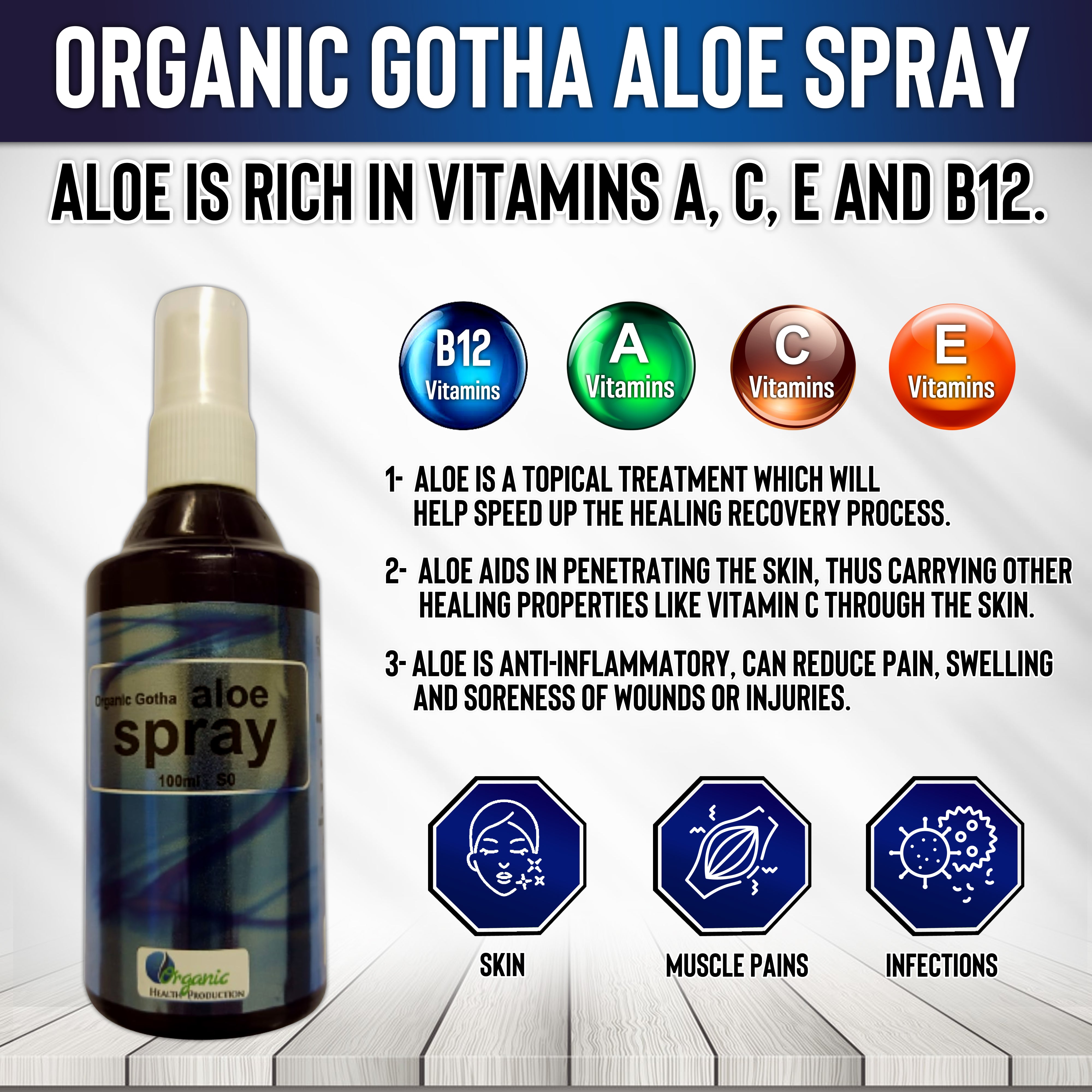 Organic Gotha aloe spray