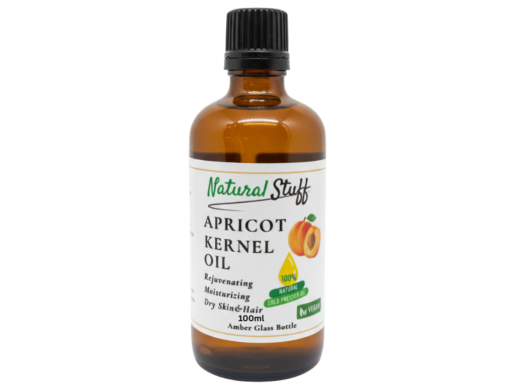 Natural Stuff 100% Pure Cold-Pressed Apricot Kernel Oil to Revitalize Skin
