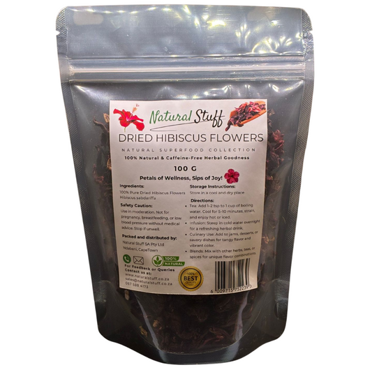 Natural Stuff Dried Hibiscus Flowers - 100% Natural & Fresh