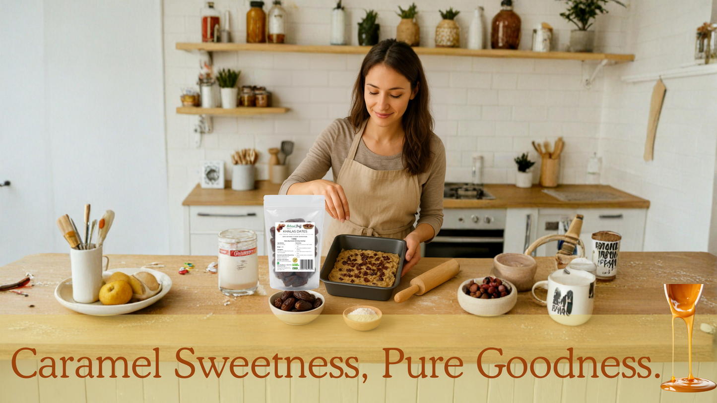 Natural Stuff Khalas Dates 1kg - Soft, Sweet & Full of Natural Energy