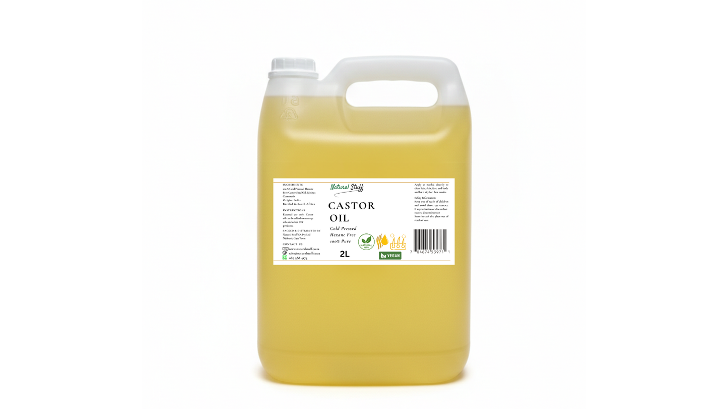 Natural Stuff Castor Oil 1L–5L – 100% Pure, Cold-Pressed, Hexane-Free