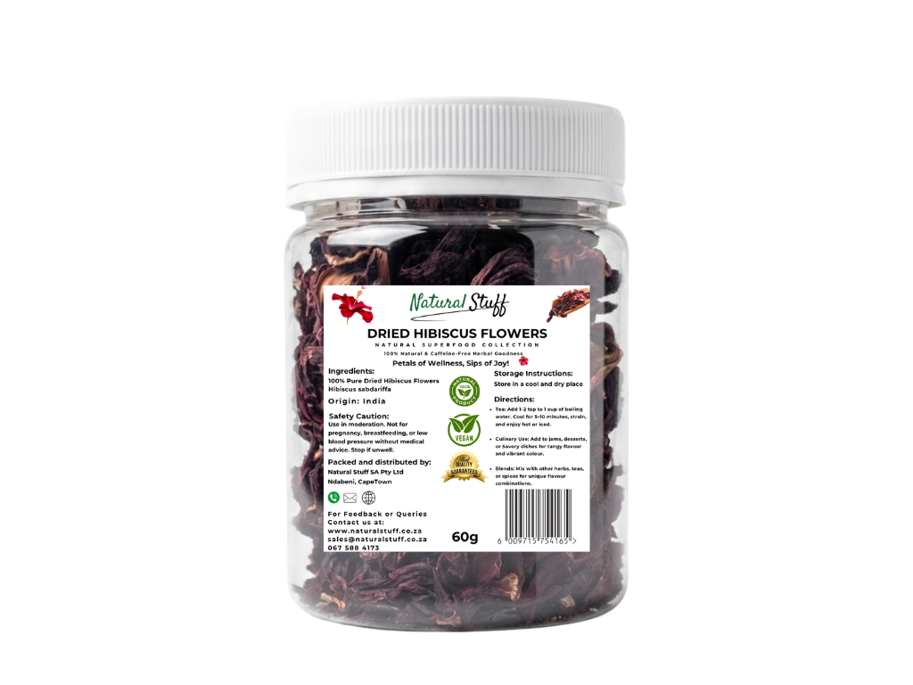Natural Stuff Dried Hibiscus Natural Wellness & Antioxidant Power Jar