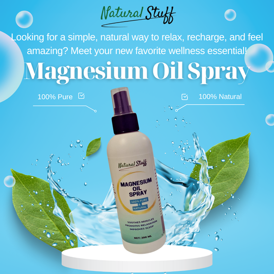 Natural Stuff 100% Natural Magnesium Oil Spray. Refresh & Recharge!