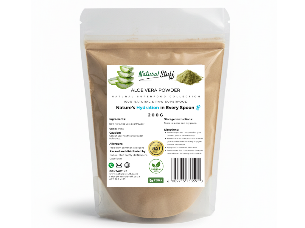 Natural Stuff Aloe Vera Powder - Immune support , Skin & Hair Revitalising