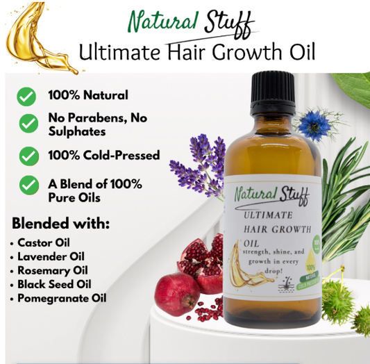 Natural Stuff Ultimate Hair Growth Oil - Nourishing Blend For Thicker Hair
