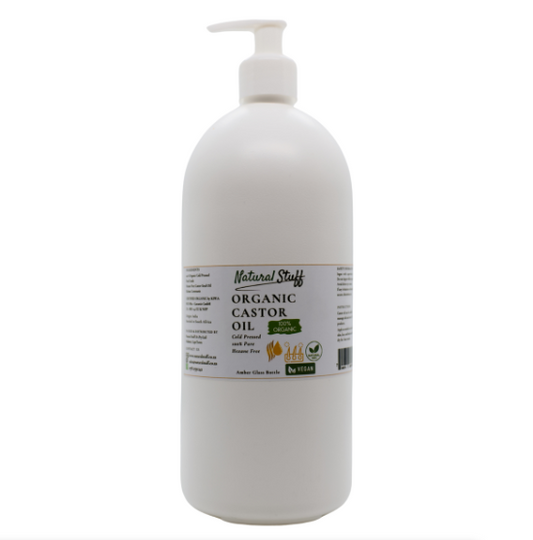 Natural Stuff 100% Pure Organic Cold Pressed Hexane Free Castor Oil 1000ml