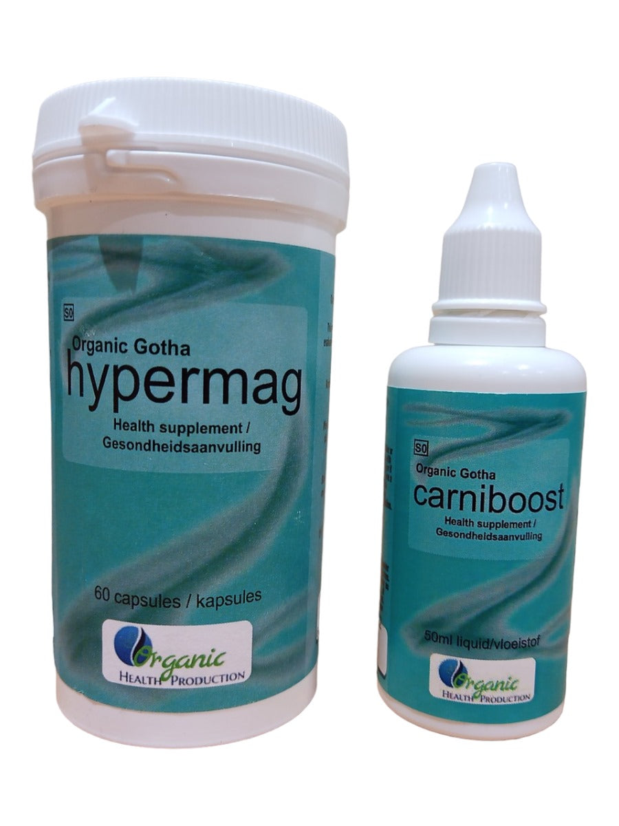 Organic Gotha Twin Pack - Hypermag Magnesium Capsules and Carniboost