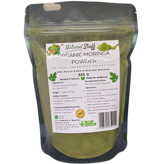 Natural Stuff Organic Moringa Powder - Energy, Vitality & Wellness Support