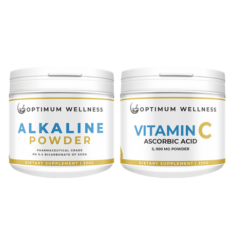 alkaline powder and vitamin c for Repair Damage of Stress, Rejuvenate Adrenal, Balance Body PH, Enhance the Immune System.