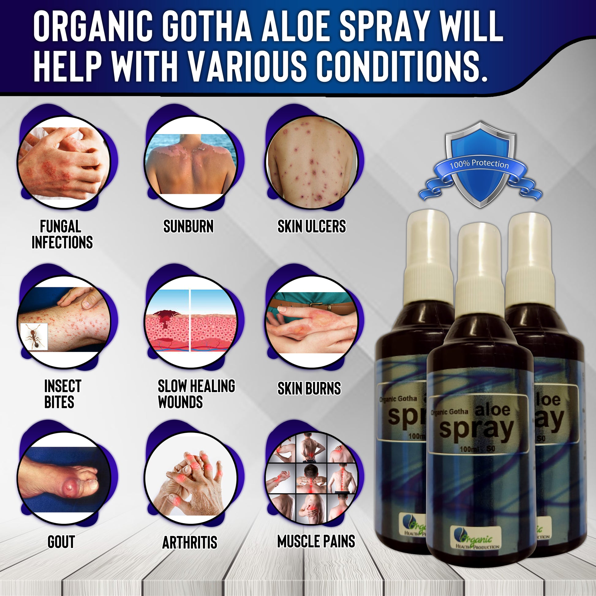 Organic Gotha aloe spray