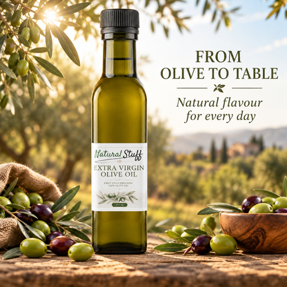 Natural Stuff Extra Virgin Olive Oil 250ml – Cold-Pressed Turkish EVOO