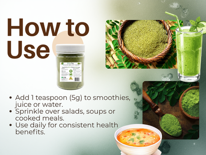 Natural Stuff Organic Moringa Powder - Vitality & Wellness Support Jar