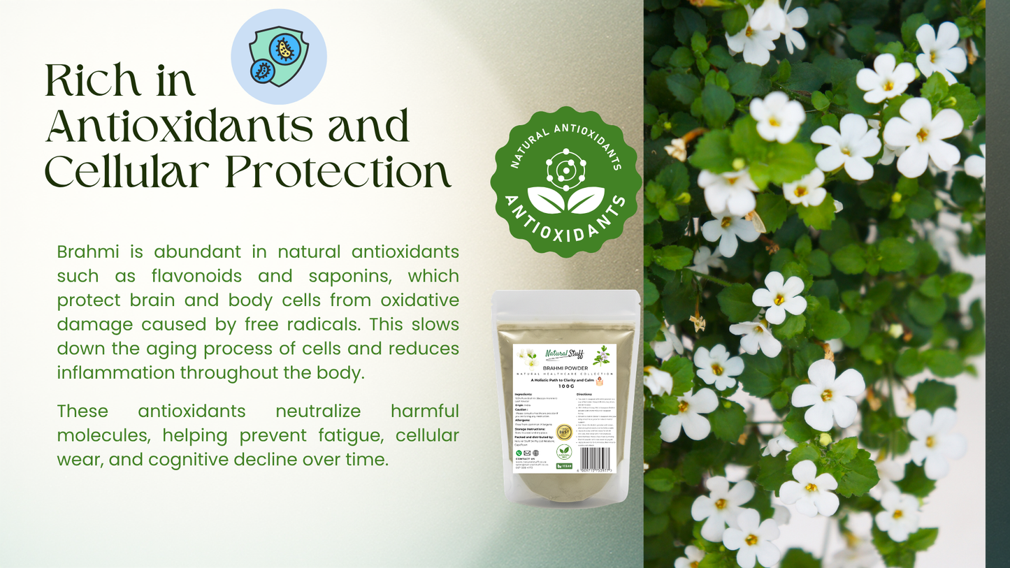 Natural Stuff Brahmi Powder - Natural Support for Mind, Memory & Calm