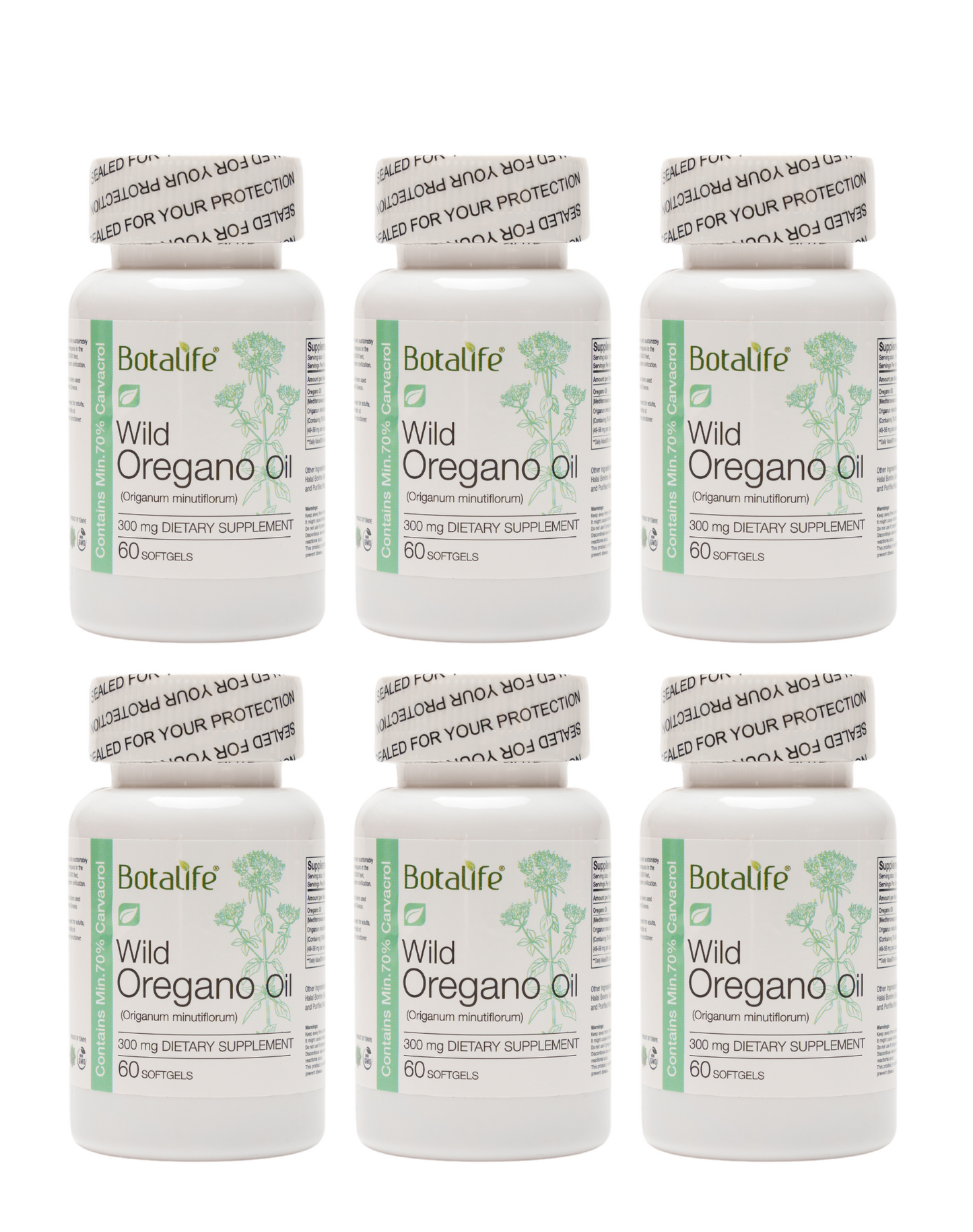 Botalife Wild Oregano Oil Capsules -Extra Strength min 70% Carvacrol