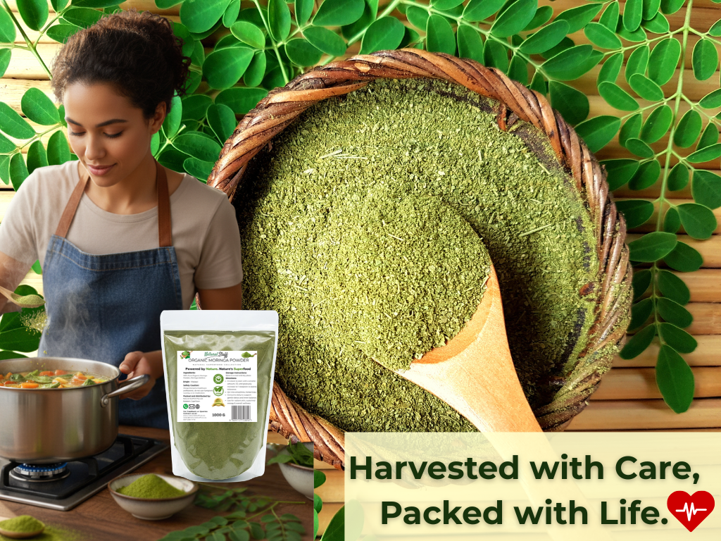 Natural Stuff Organic Moringa Powder - Vitality & Wellness Support Jar