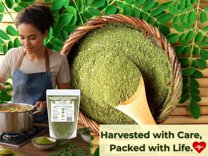 Natural Stuff Organic Moringa Powder - Vitality & Wellness Support Jar