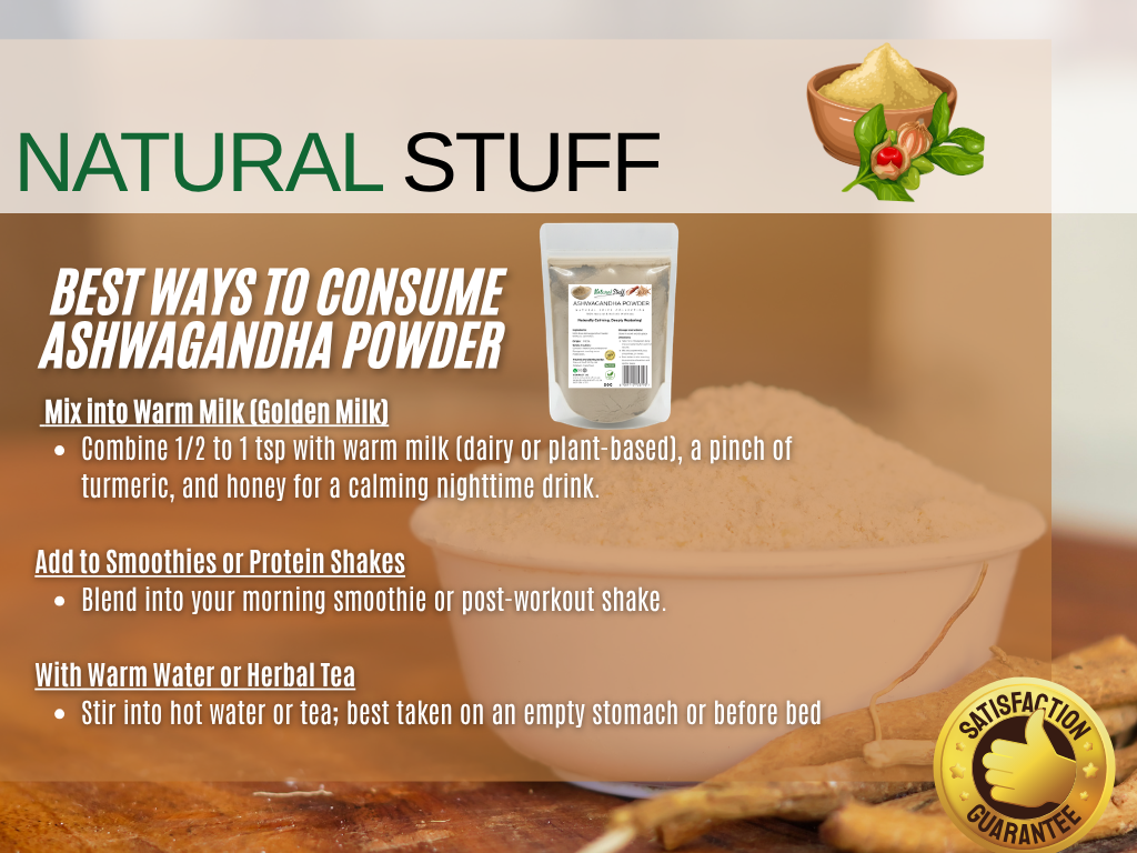Natural Stuff Ashwagandha Powder Revive Your Energy, Ease Your Mind