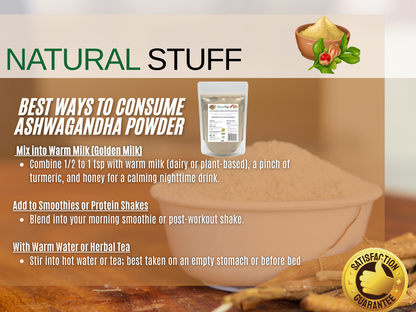 Natural Stuff Ashwagandha Powder Revive Your Energy, Ease Your Mind