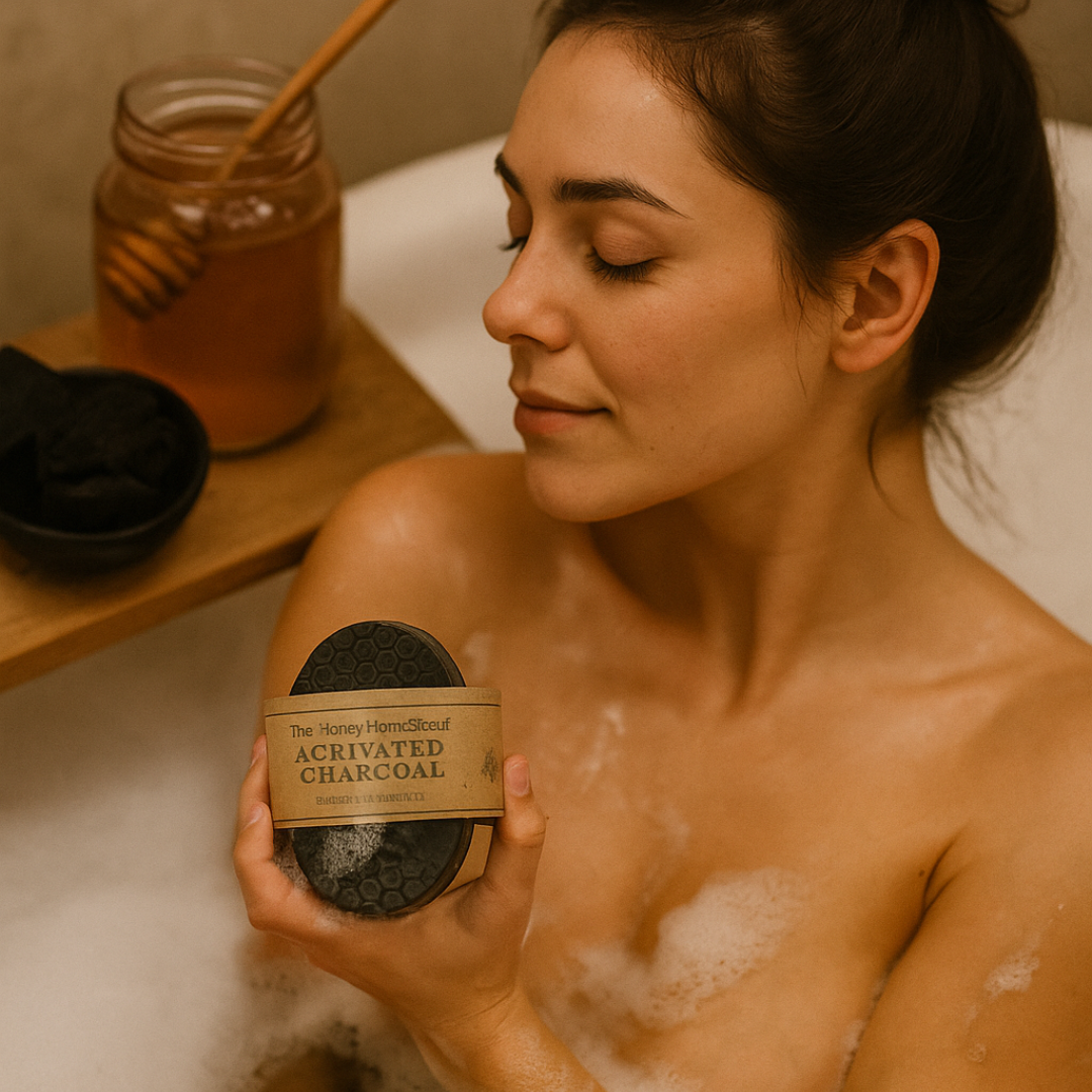 The Honey Homestead Honey & Charcoal Soap 100 % Natural & Pure