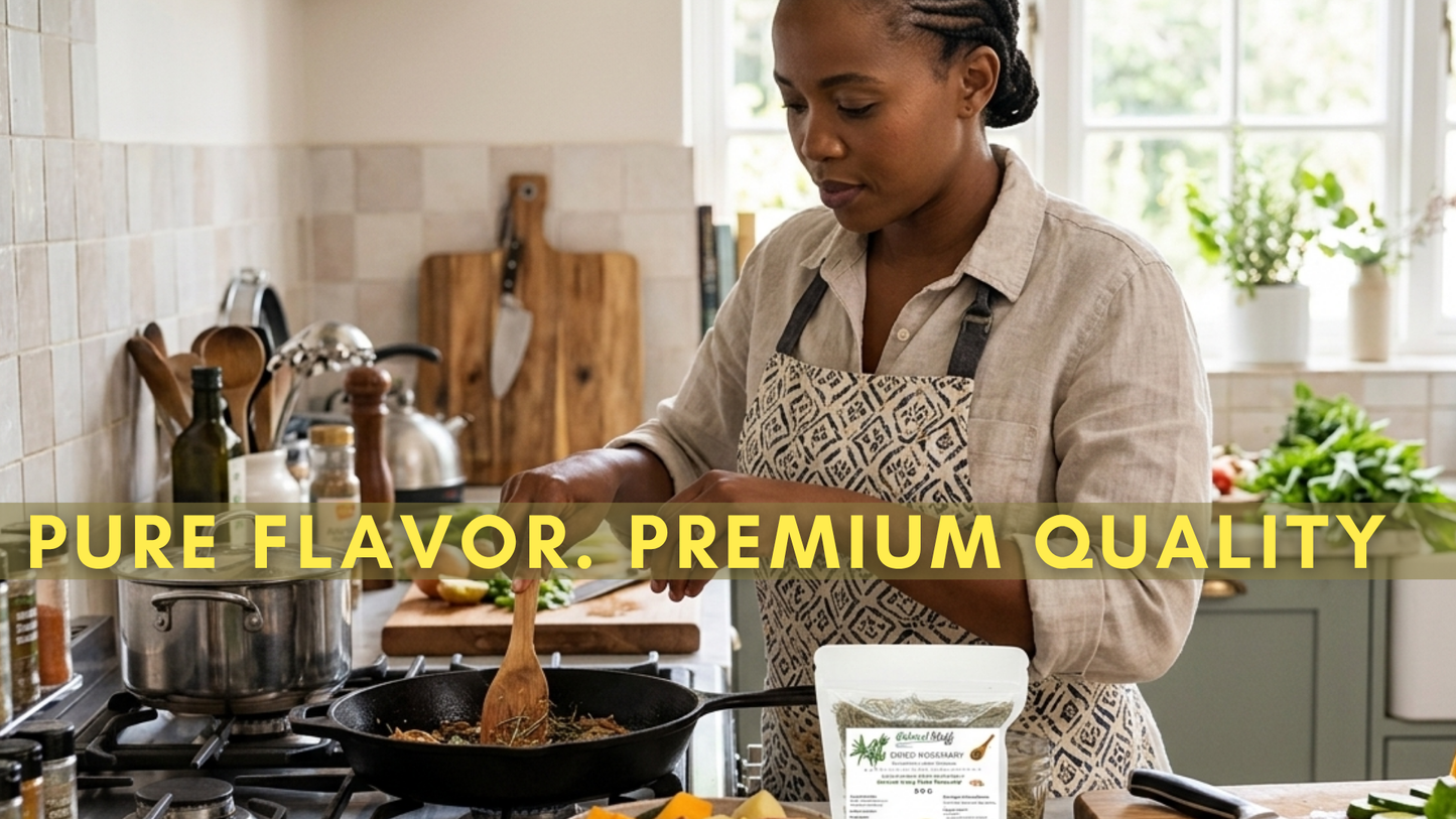 Natural Stuff Dried Rosemary Leaves - Premium Culinary & Herbal Herb