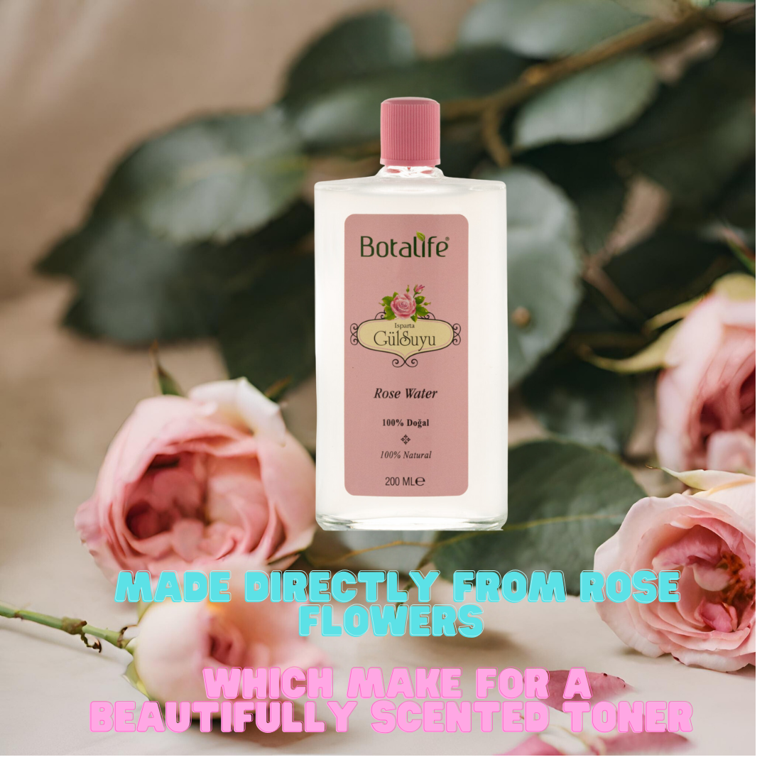 Botalife Natural Rose Water (200ml Glass Bottle)