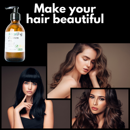 Natural Stuff Premium Castor Oil Cold-pressed Hexane Free 200ml