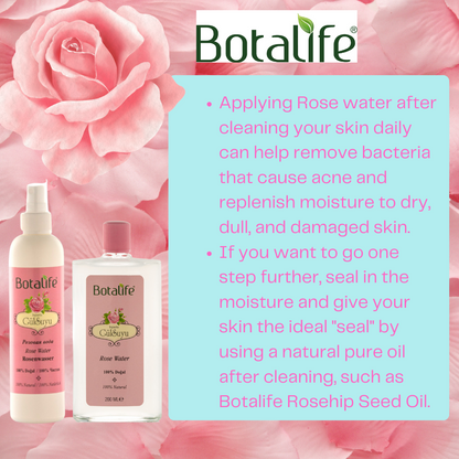 Botalife Natural Rose Water (200ml Glass Bottle)