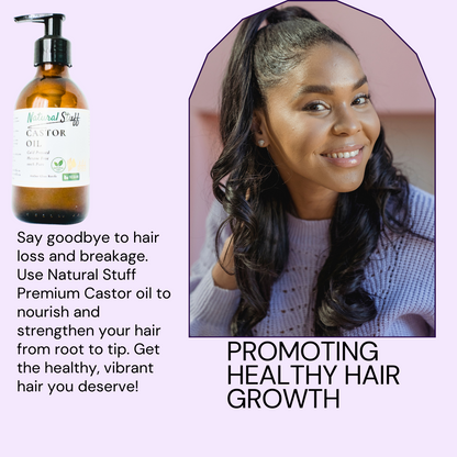 Natural Stuff Premium Castor Oil Cold-pressed Hexane Free 200ml