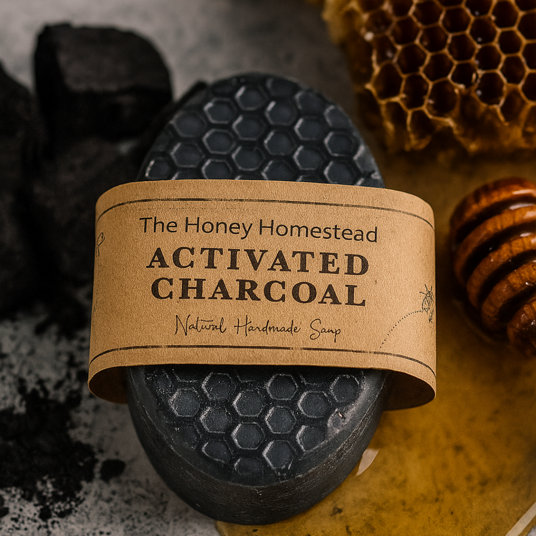 The Honey Homestead Honey & Charcoal Soap 100 % Natural & Pure