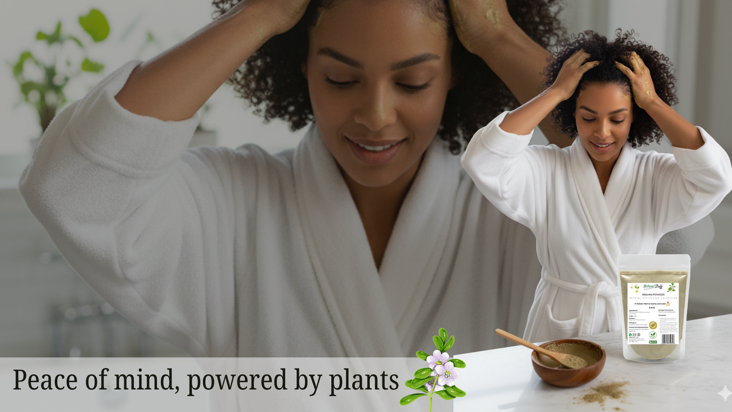 Natural Stuff Brahmi Powder - Natural Support for Mind, Memory & Calm
