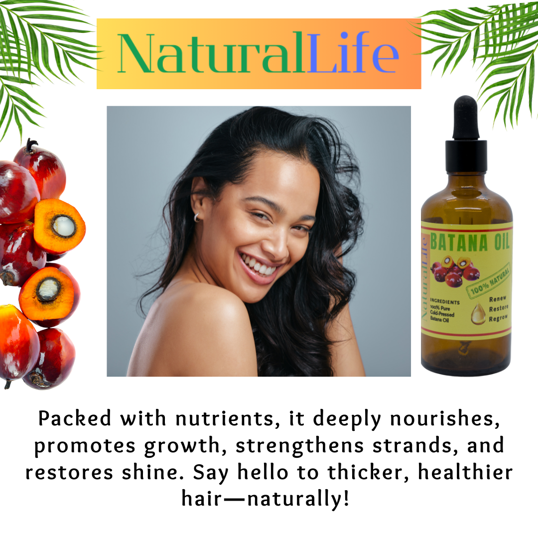 NaturalLife Cold Pressed Batana Oil with Pipette - Pure & Easy to Apply