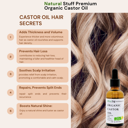 Natural Stuff Organic Castor Oil for Hair & Skin