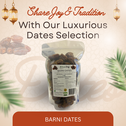 Natural Stuff Barni Dates - High Energy, Fiber-Rich Natural Snack 1kg