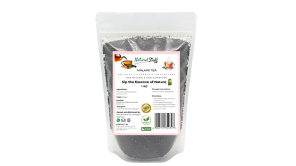 Package of Malawi tea with visible branding on a white background