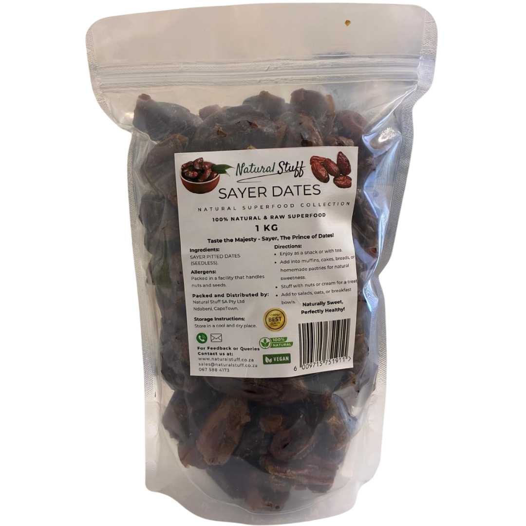 Natural Stuff Seedles Sayer Dates Soft Juicy & Rich in Natural Goodness 1kg