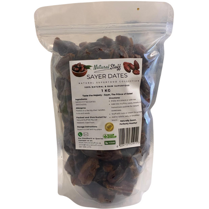 Natural Stuff Seedles Sayer Dates Soft Juicy & Rich in Natural Goodness 1kg