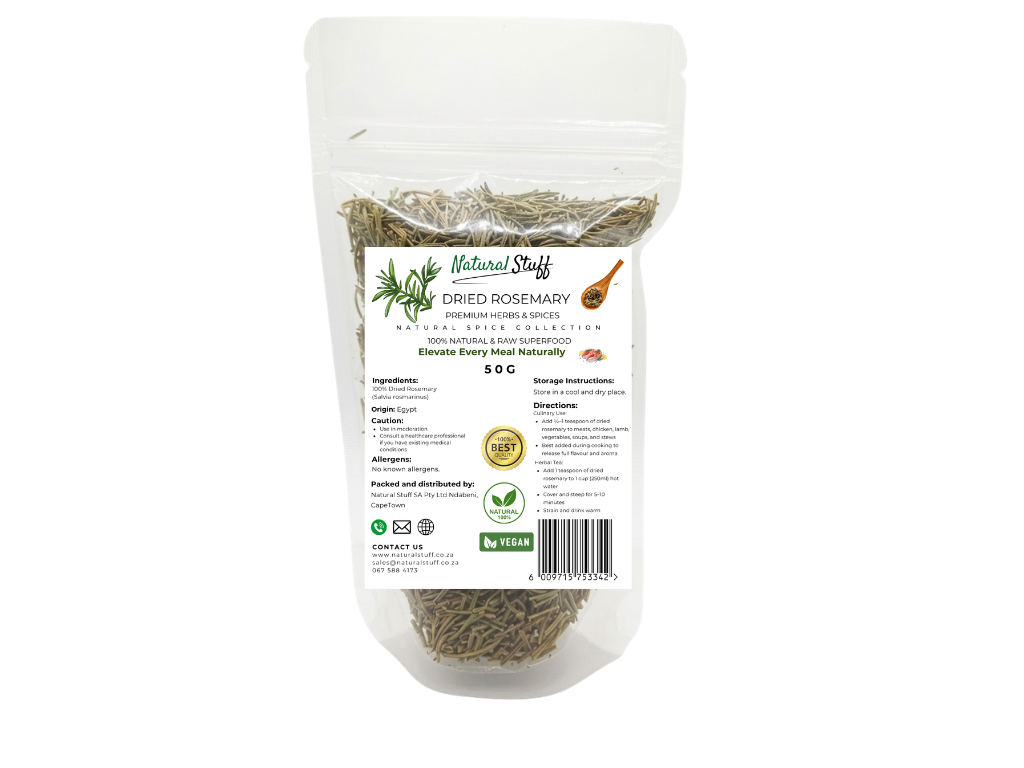 Natural Stuff Dried Rosemary Leaves - Premium Culinary & Herbal Herb