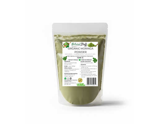 Natural Stuff Organic Moringa Powder - Energy, Vitality & Wellness Support