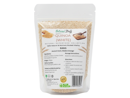 Package of Natural Stuff White Quinoa on a white background