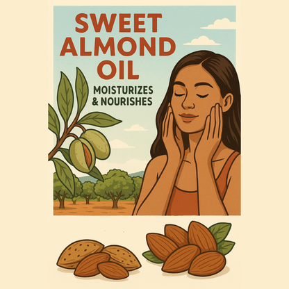 Natural Stuff 100% Pure Sweet Almond Oil - Nourish Skin & Hair Naturally