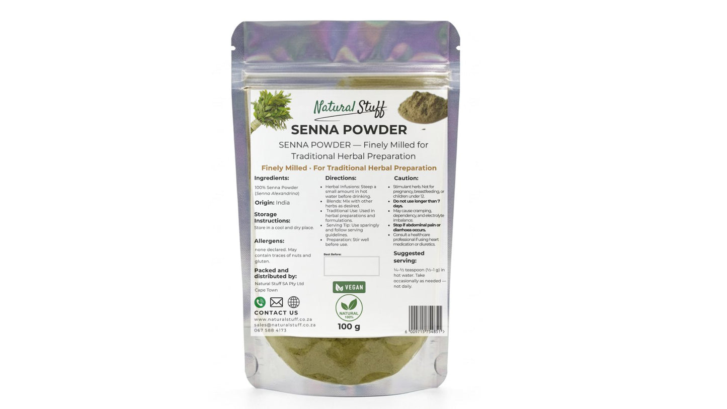 Natural Stuff Senna Powder – 100% Pure Senna Alexandrina for Teas & Infusions