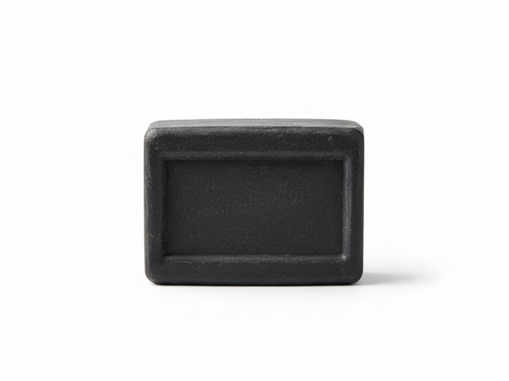 Rectangular black object on a white background