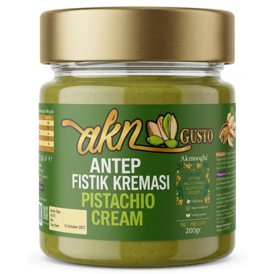 AKN Gusto Pistachio Cream Spread 200g – Premium Turkish