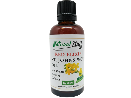 Natural Stuff Red Elixir St John's Wort Oil Skin Healing & Cell Generating