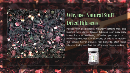 Natural Stuff Dried Hibiscus Natural Wellness & Antioxidant Power Jar