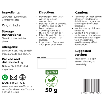 Natural Stuff Psyllium Husk – Natural Fibre for Digestive Wellness