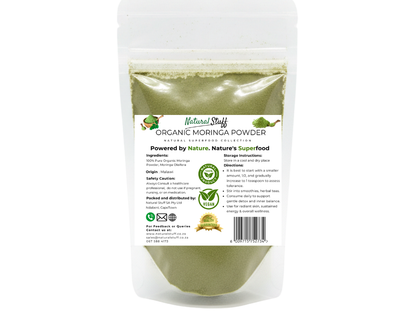 Natural Stuff Organic Moringa Powder - Energy, Vitality & Wellness Support