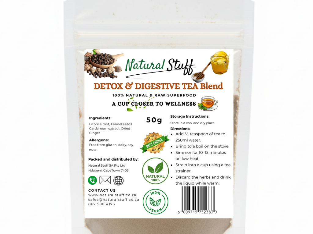 Natural Stuff DETOX & DIGESTIVE TEA Blend 50g