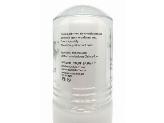 Clear container with text on a white background