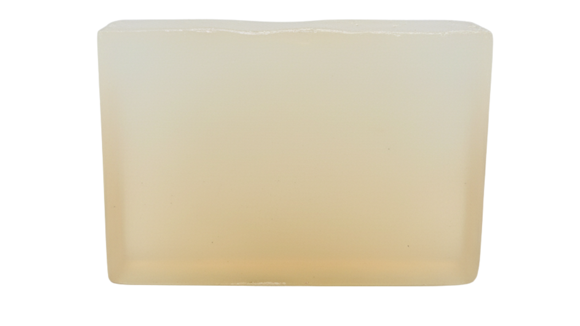 Rectangular beige candle on a white background